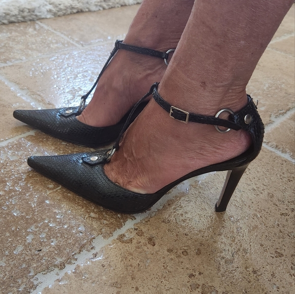 Sergio Rossi Python Black Heel size 36. - Picture 2 of 6